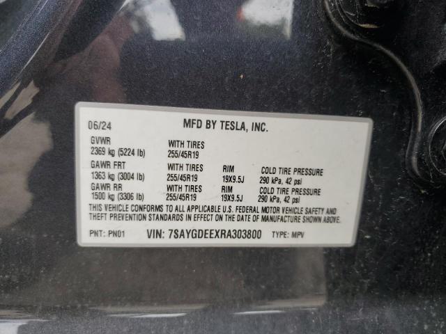 2024 TESLA MODEL Y 7SAYGDEEXRA303800