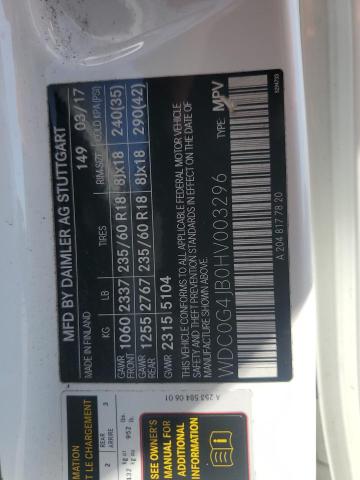 2017 MERCEDES-BENZ GLC 300 WDC0G4JB0HV003296