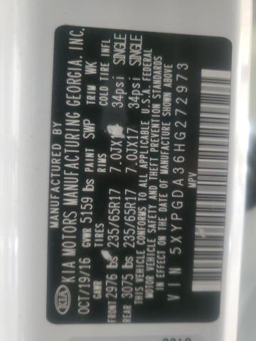 2017 KIA SORENTO LX 5XYPGDA36HG272973