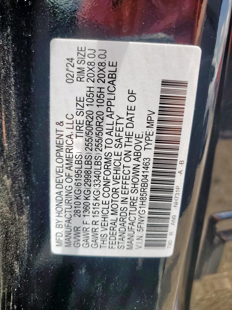 2024 HONDA PILOT ELIT 5FNYG1H85RB041463