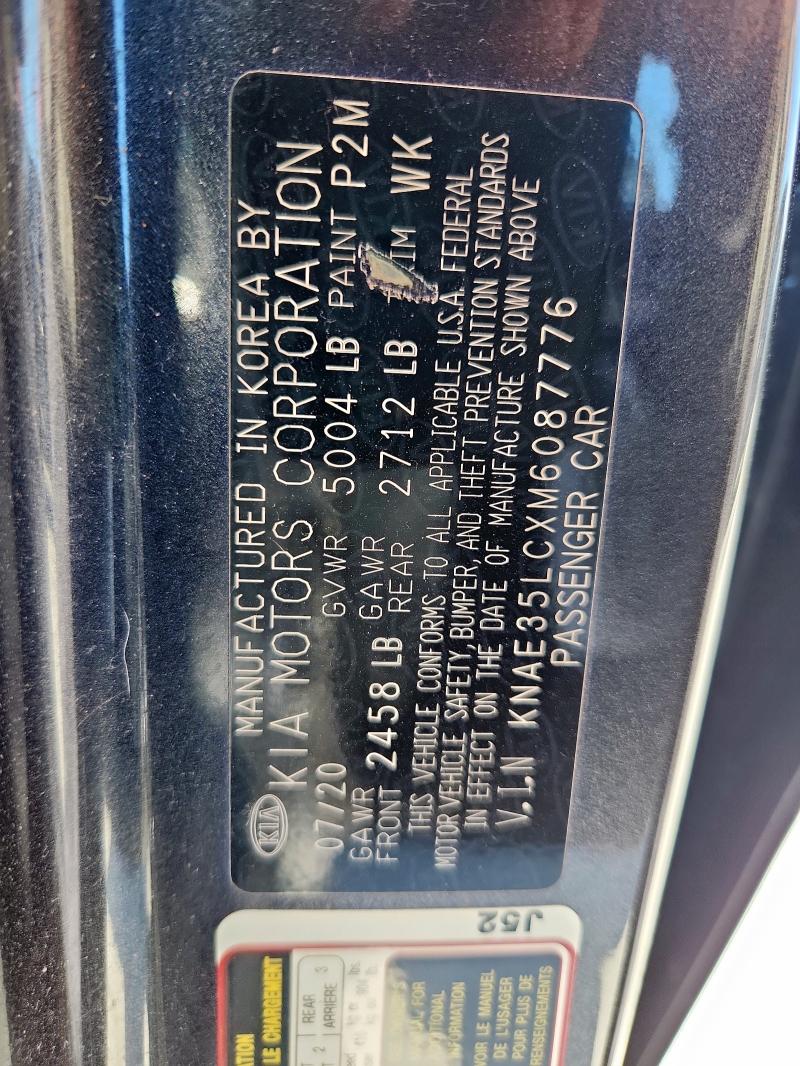 2021 KIA STINGER GT KNAE35LCXM6087776