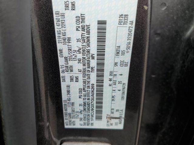 2016 FORD ESCAPE SE 1FMCU9GX7GUA06269
