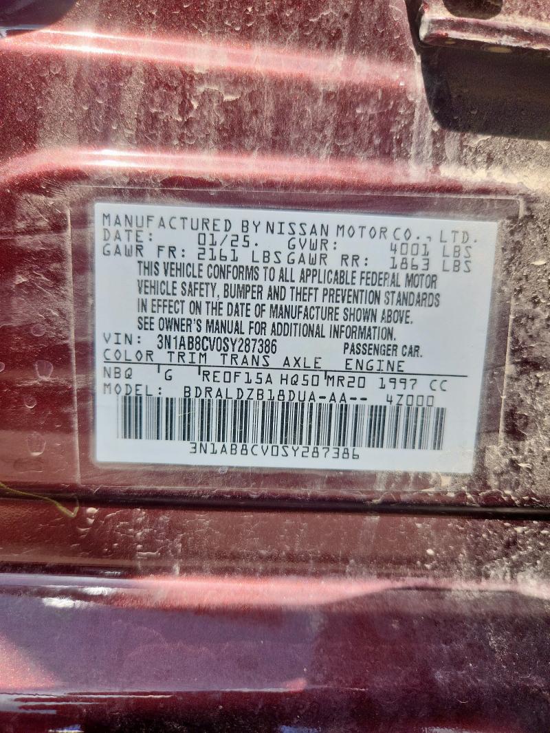 2025 NISSAN SENTRA SV - 3N1AB8CV0SY287386