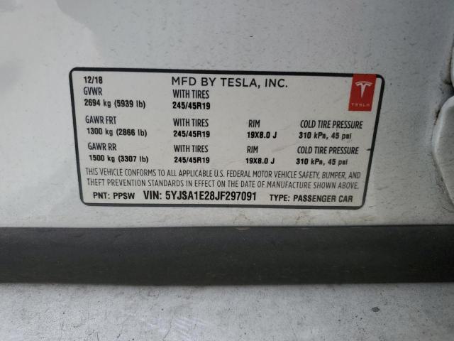 2018 TESLA MODEL S 5YJSA1E28JF297091