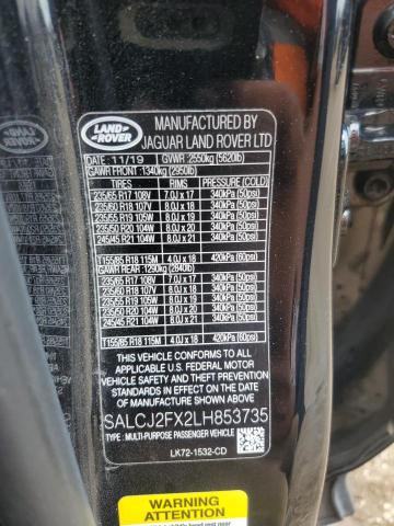 2020 LAND ROVER DISCOVERY SALCJ2FX2LH853735