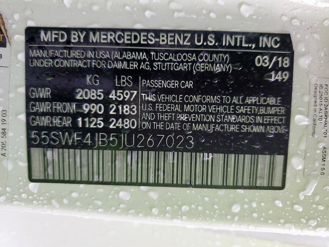 2018 MERCEDES-BENZ C 300 - 55SWF4JB5JU267023