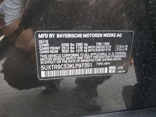 2019 BMW X3 XDRIVE3 - 5UXTR9C53KLP97391