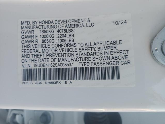 2025 ACURA INTEGRA A- 19UDE4H62SA008537