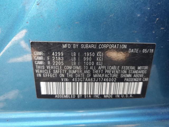 2018 SUBARU IMPREZA 4S3GTAA63J1746002