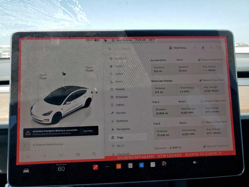2023 TESLA MODEL 3 5YJ3E1EC5PF483441