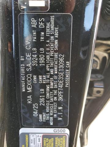 2025 KIA K4 LX 3KPFT4DE3SE130962
