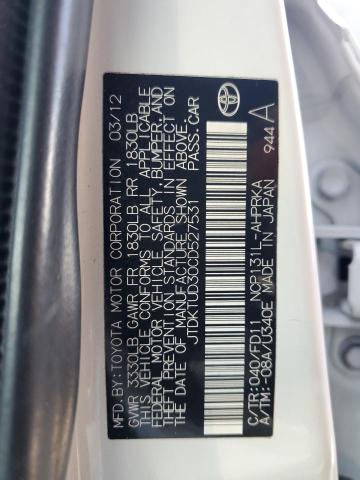 2012 TOYOTA YARIS - JTDKTUD30CD527531