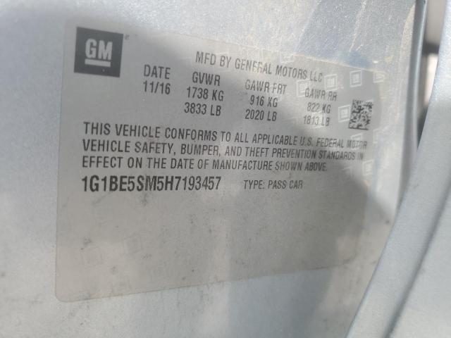 2017 CHEVROLET CRUZE LT 1G1BE5SM5H7193457