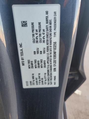 2022 TESLA MODEL 3 - 5YJ3E1EB5NF183256