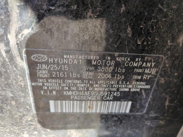 2016 HYUNDAI ELANTRA SE KMHDH4AE9GU591245