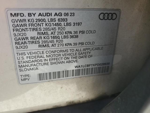 2023 AUDI Q7 PREMIUM WA1LCBF7XPD028938