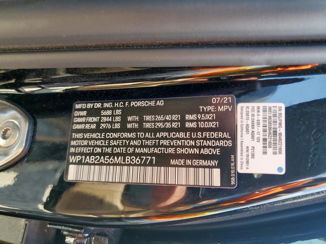 2021 PORSCHE MACAN S - WP1AB2A56MLB36771