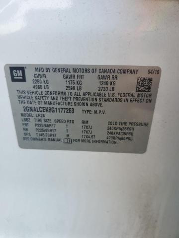 2016 CHEVROLET EQUINOX LT - 2GNALCEK8G1177263