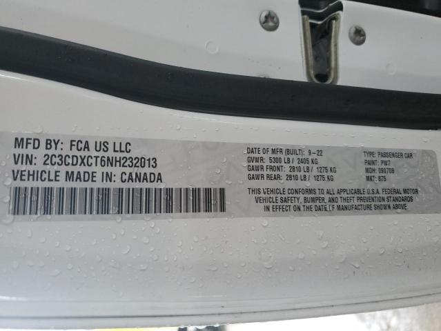 2022 DODGE CHARGER R/ 2C3CDXCT6NH232013