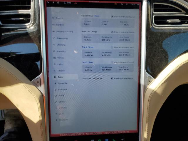 2015 TESLA MODEL S 90 5YJSA1V21FF100219