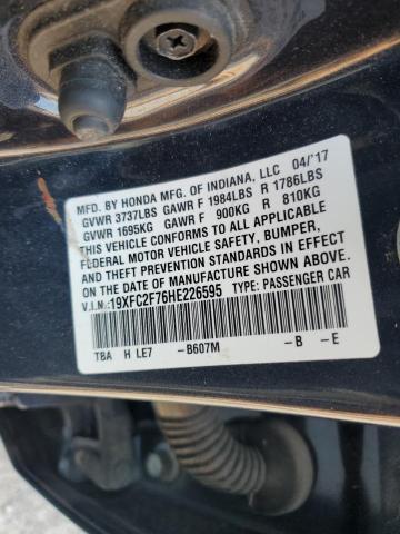 2017 HONDA CIVIC EX 19XFC2F76HE226595