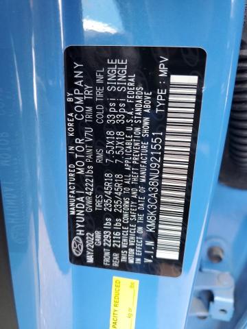 2022 HYUNDAI KONA N LIN KM8K3CA38NU921551