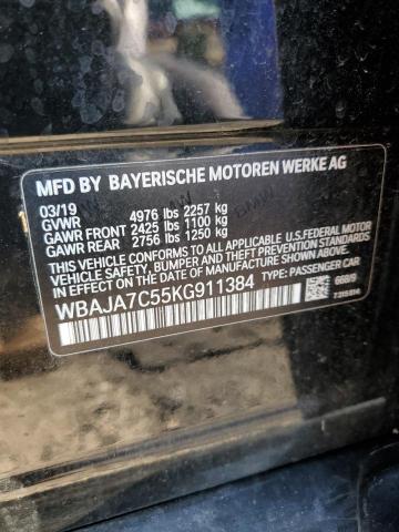 2019 BMW 530 XI WBAJA7C55KG911384