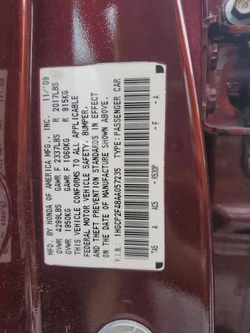 2010 HONDA ACCORD LXP - 1HGCP2F48AA057235