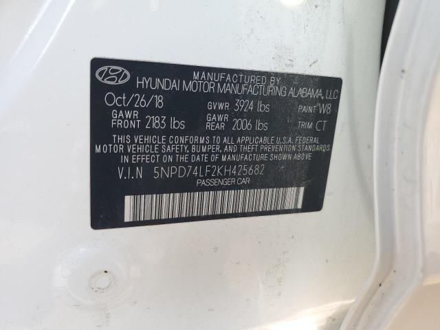 2019 HYUNDAI ELANTRA SE - 5NPD74LF2KH425682