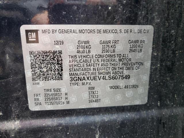 2020 CHEVROLET EQUINOX LT - 3GNAXUEV4LS607549