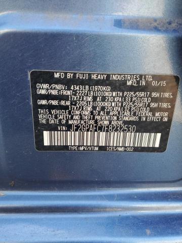 2015 SUBARU XV CROSSTR JF2GPAFC7F8232530