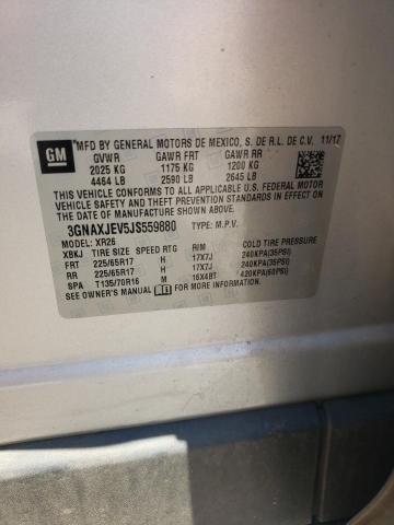 2018 CHEVROLET EQUINOX LT 3GNAXJEV5JS559880