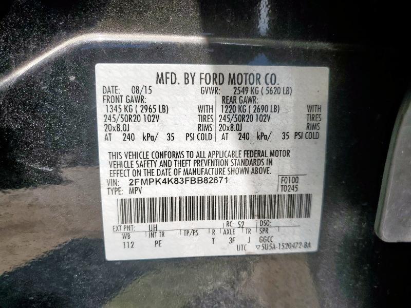 2015 FORD EDGE TITAN 2FMPK4K83FBB82671