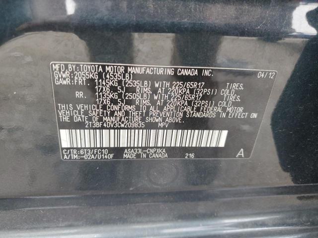 2012 TOYOTA RAV4 - 2T3BF4DV3CW209835