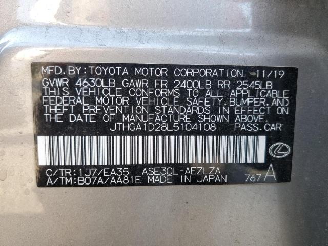 2020 LEXUS IS 300 F S JTHGA1D28L5104108