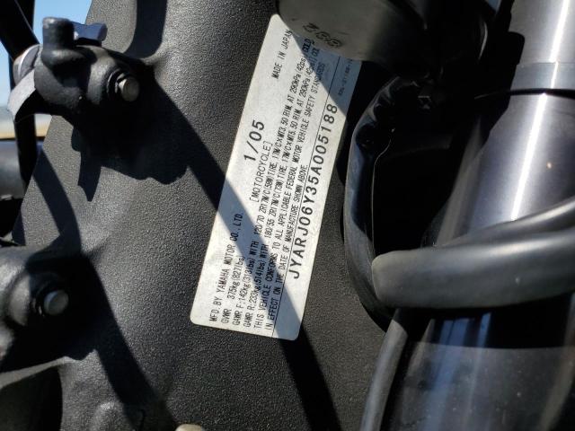 2005 YAMAHA YZFR6 L JYARJ06Y35A005188