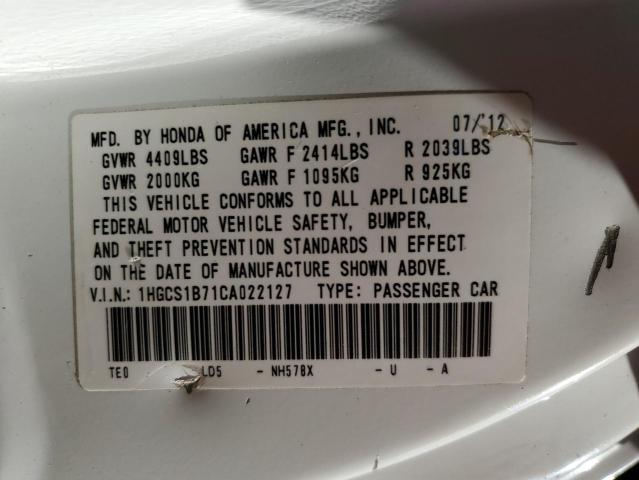 2012 HONDA ACCORD EX - 1HGCS1B71CA022127