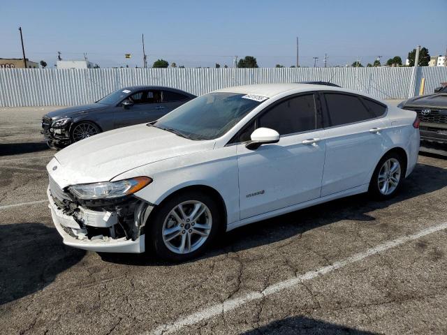 FORD FUSION SE 2018 white  hybrid engine 3FA6P0LU0JR110249 photo #1
