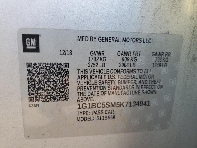 2019 CHEVROLET CRUZE LS 1G1BC5SM5K7134941