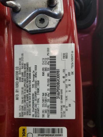 2016 FORD FUSION SE - 3FA6P0HD8GR300981