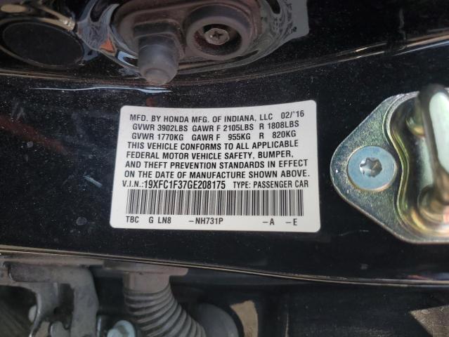 2016 HONDA CIVIC EX 19XFC1F37GE208175