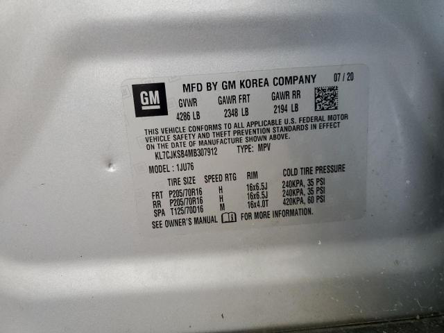2021 CHEVROLET TRAX LS - KL7CJKSB4MB307912