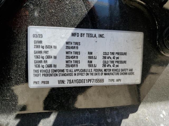 2023 TESLA MODEL Y 7SAYGDEE1PF715569