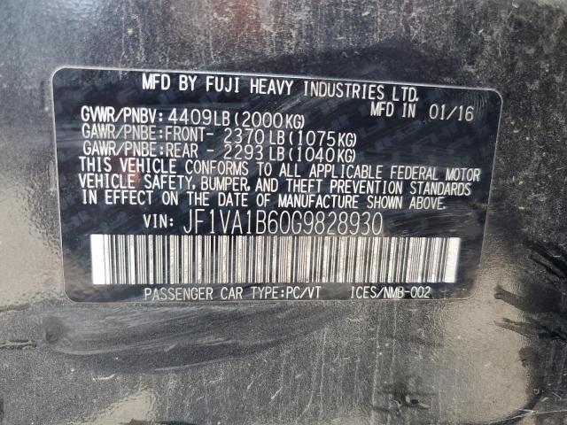 2016 SUBARU WRX JF1VA1B60G9828930