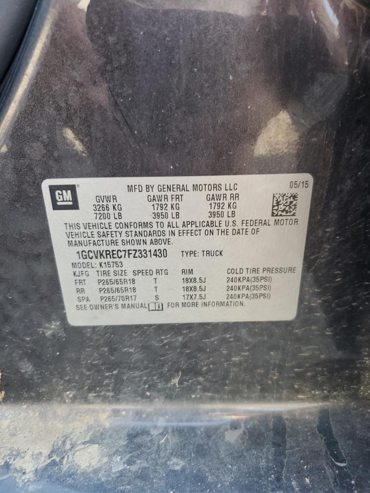 Lot #3224572936 2015 CHEVROLET SILVERADO