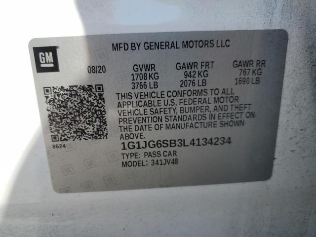 2020 CHEVROLET SONIC - 1G1JG6SB3L4134234
