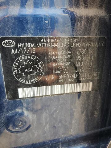 2017 HYUNDAI ELANTRA SE - 5NPD74LF2HH105867