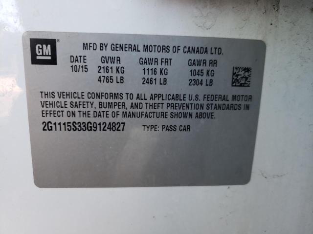 2016 CHEVROLET IMPALA LT 2G1115S33G9124827