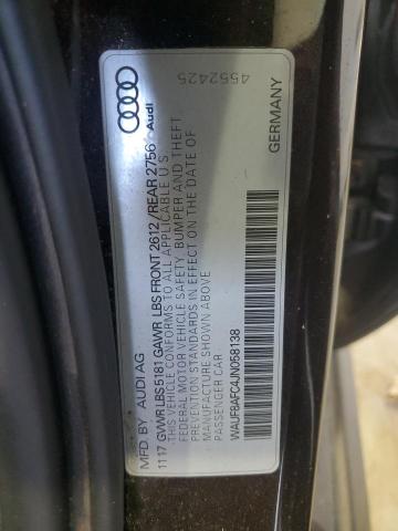2018 AUDI A6 PREMIUM WAUF8AFC4JN058138