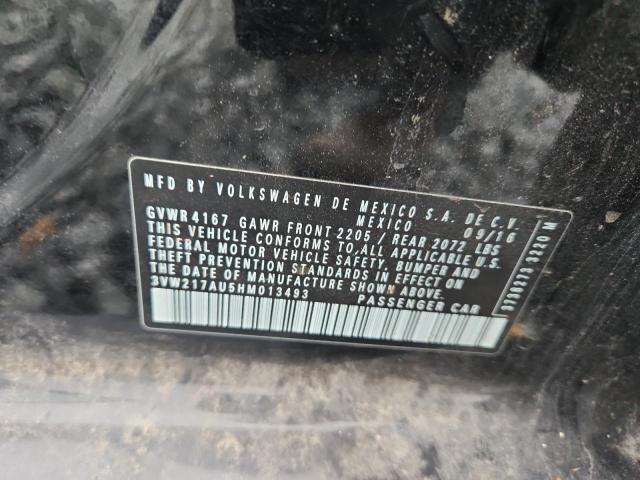 2017 VOLKSWAGEN GOLF S 3VW217AU5HM013493
